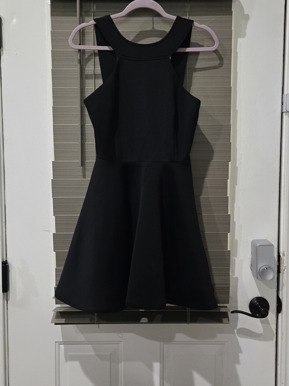 SHEIN Black Sleeveless Fit-and-Flare Mini Dress